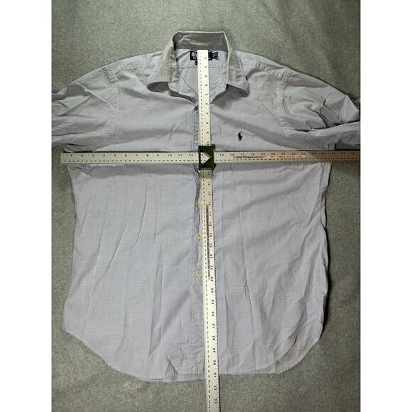 Polo By Ralph Lauren Mens XL 16 1/2 Andrew Purple Plaid Long Sleeve Button Up - Picture 2 of 8